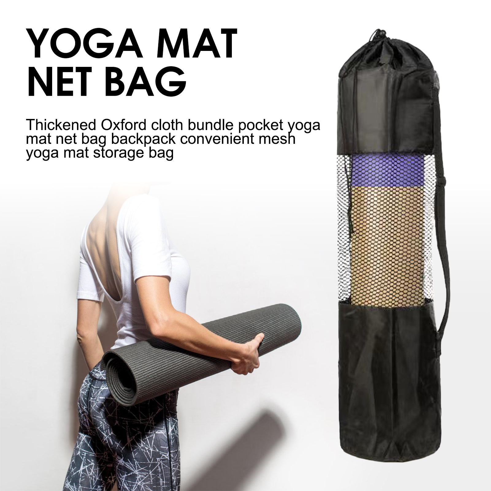 Pilates Yoga Fitness - Yoga Mat Bag with Mesh Window