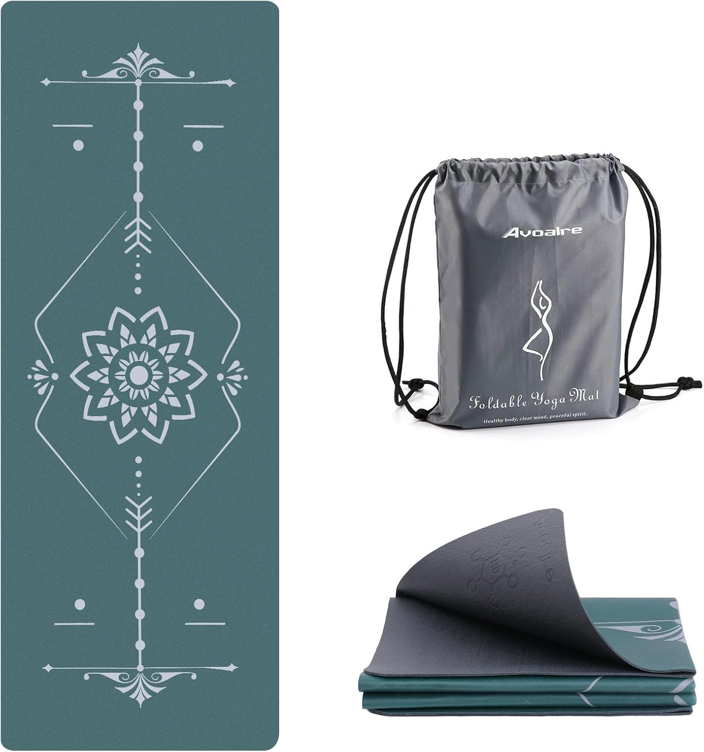 Pilates X Yoga - Foldable Yoga Mat Non Slip Exercise