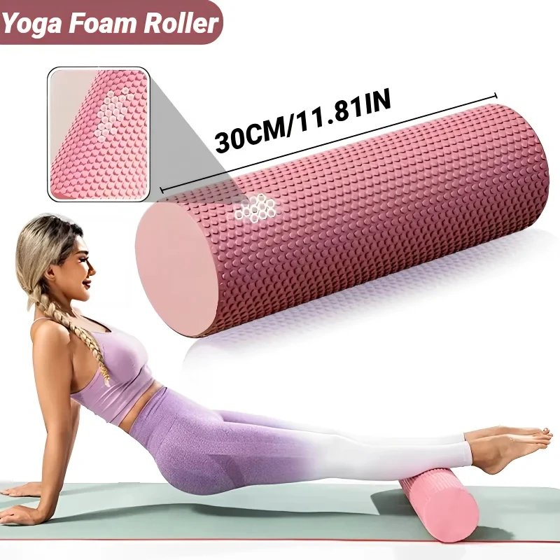 Home Pilates Yoga - Hexagonal EVA Foam Yoga Roller, 9.5cm