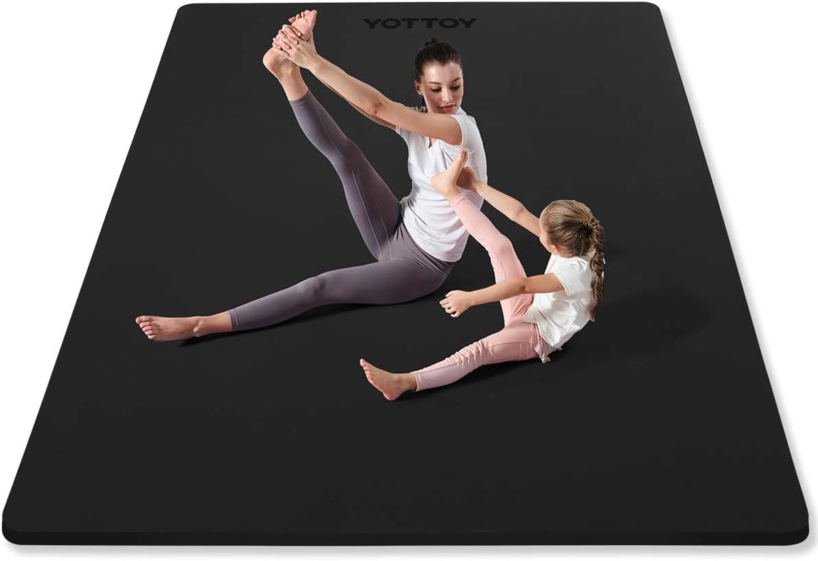 Home Pilates Yoga - Large Yoga Mat 75x52x1/2in, Extra Wide