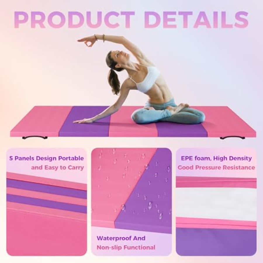 Folding Gymnastics Mat, Exerci - Pilates Yoga Gym ulasan dan harga