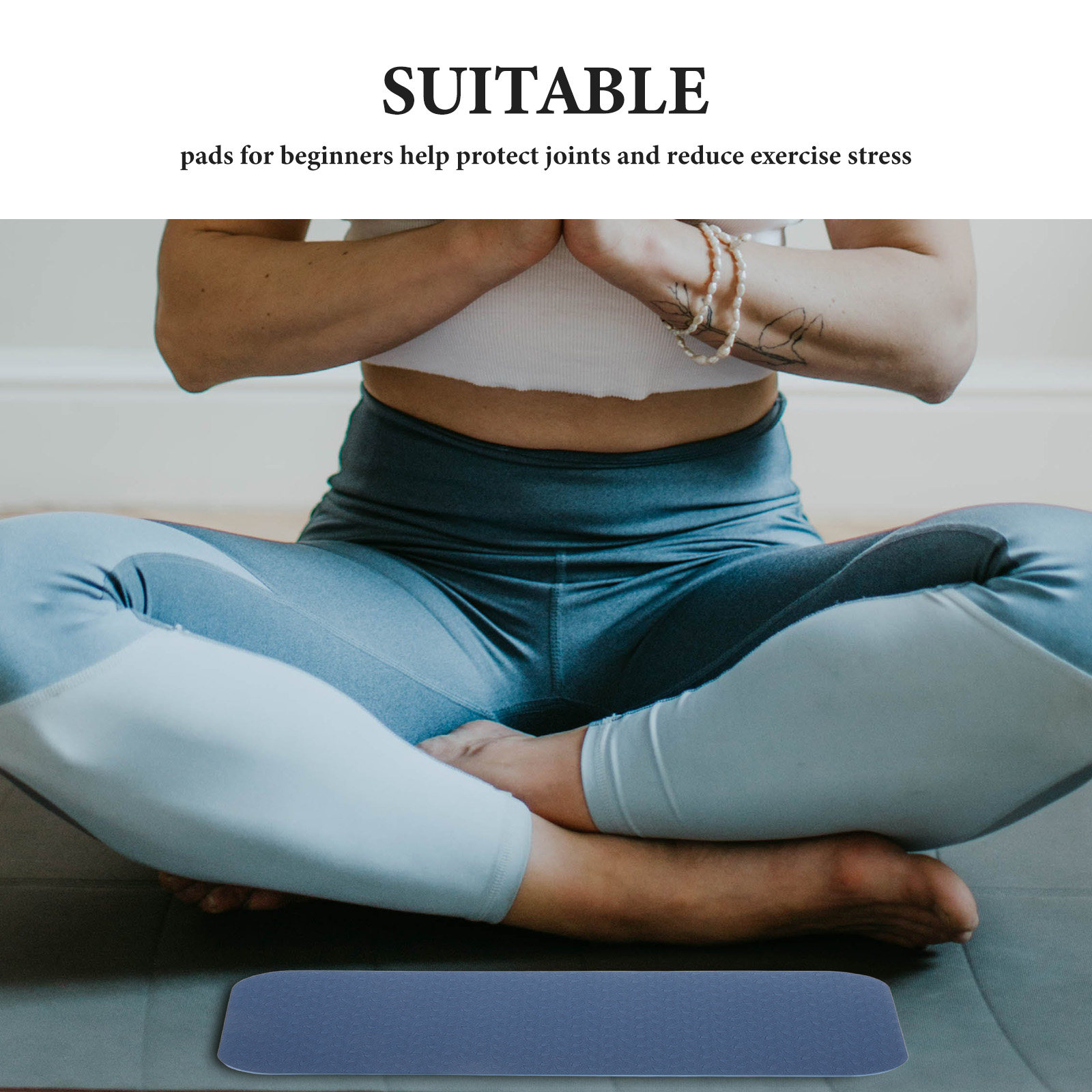 Thick Wide Tpe Yoga Mat Non Sl - Pilates Yoga Knee Pads ulasan dan harga