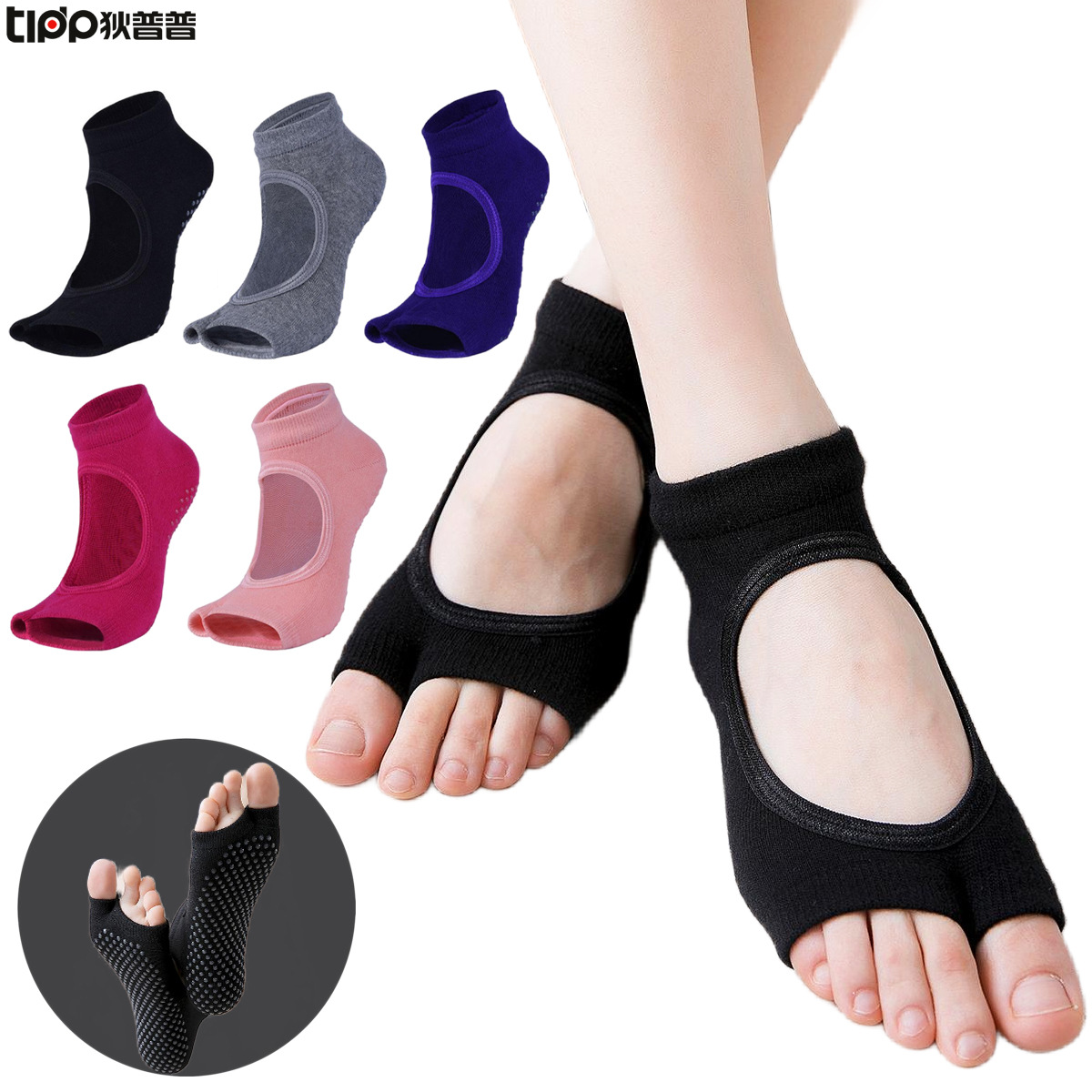 Non-Slip Split-Toe Yoga Socks  - Pilates Yoga Gym ulasan dan harga