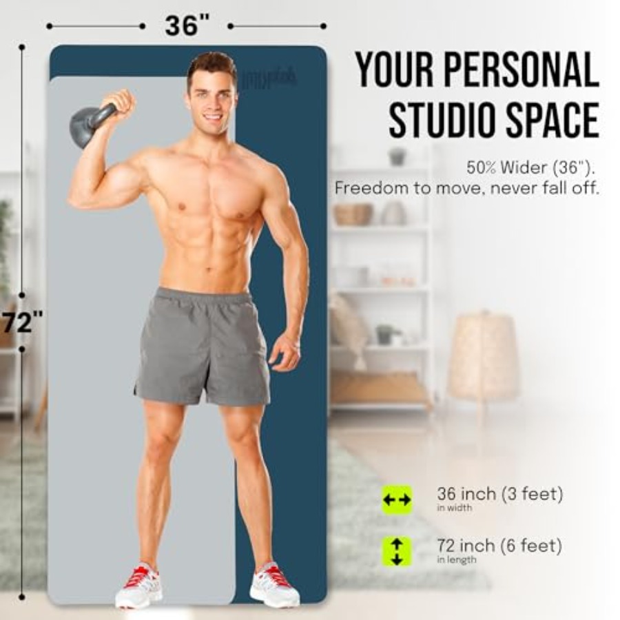 Extra Wide Yoga Mat for Men Wo - Pilates X Yoga ulasan dan harga