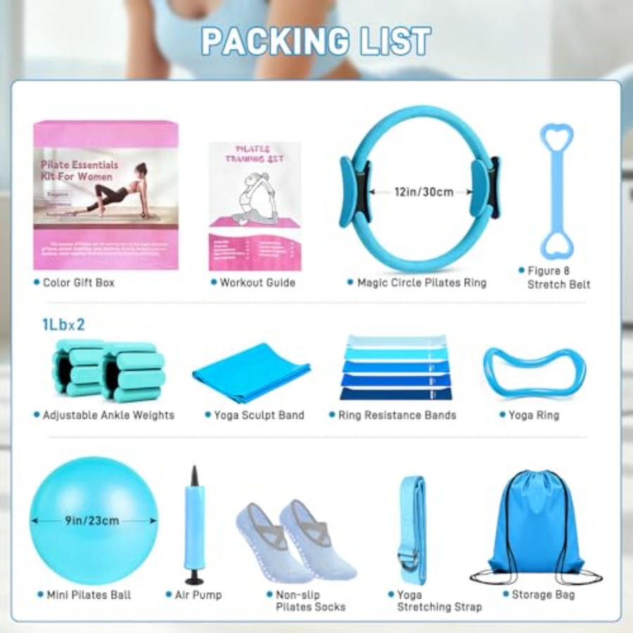 Pilates Ring Set 15 PCS+Foldab - Pilates X Yoga ulasan dan harga