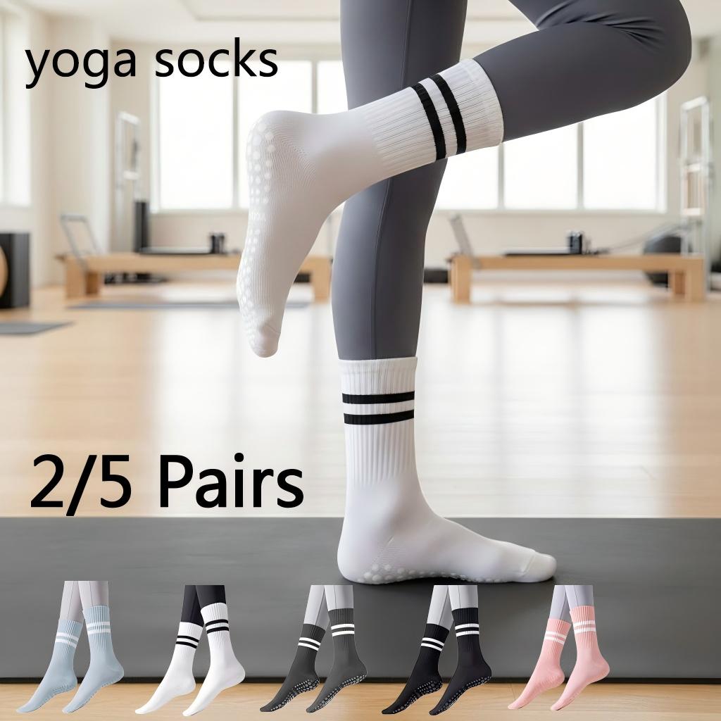 Women Non Slip Yoga Socks, Gri - Pilates Yoga Gym ulasan dan harga
