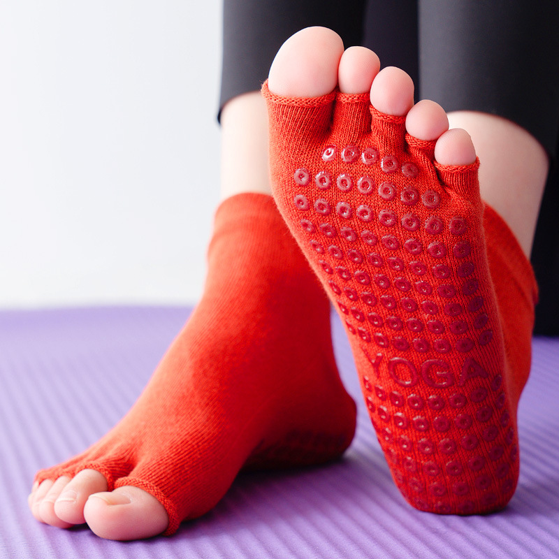 Yoga Socks Half Toe Anti-Slip  - Pilates Yoga Gym ulasan dan harga