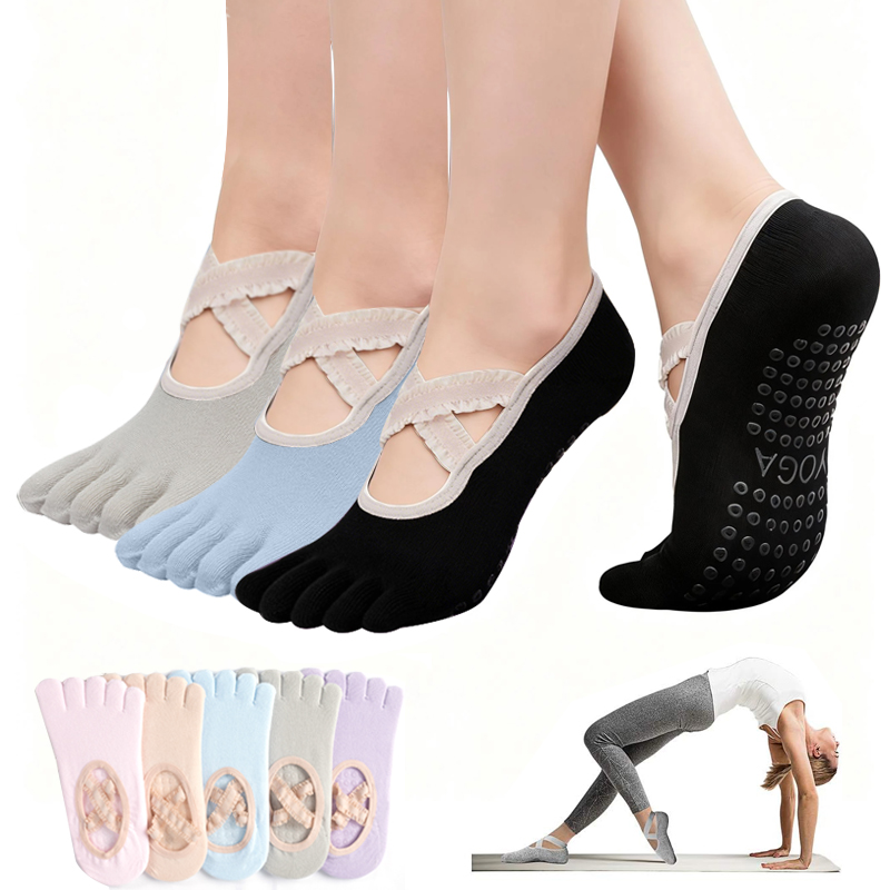 Ladies Non-Slip Pilates Socks  - Pilates Yoga Fitness ulasan dan harga