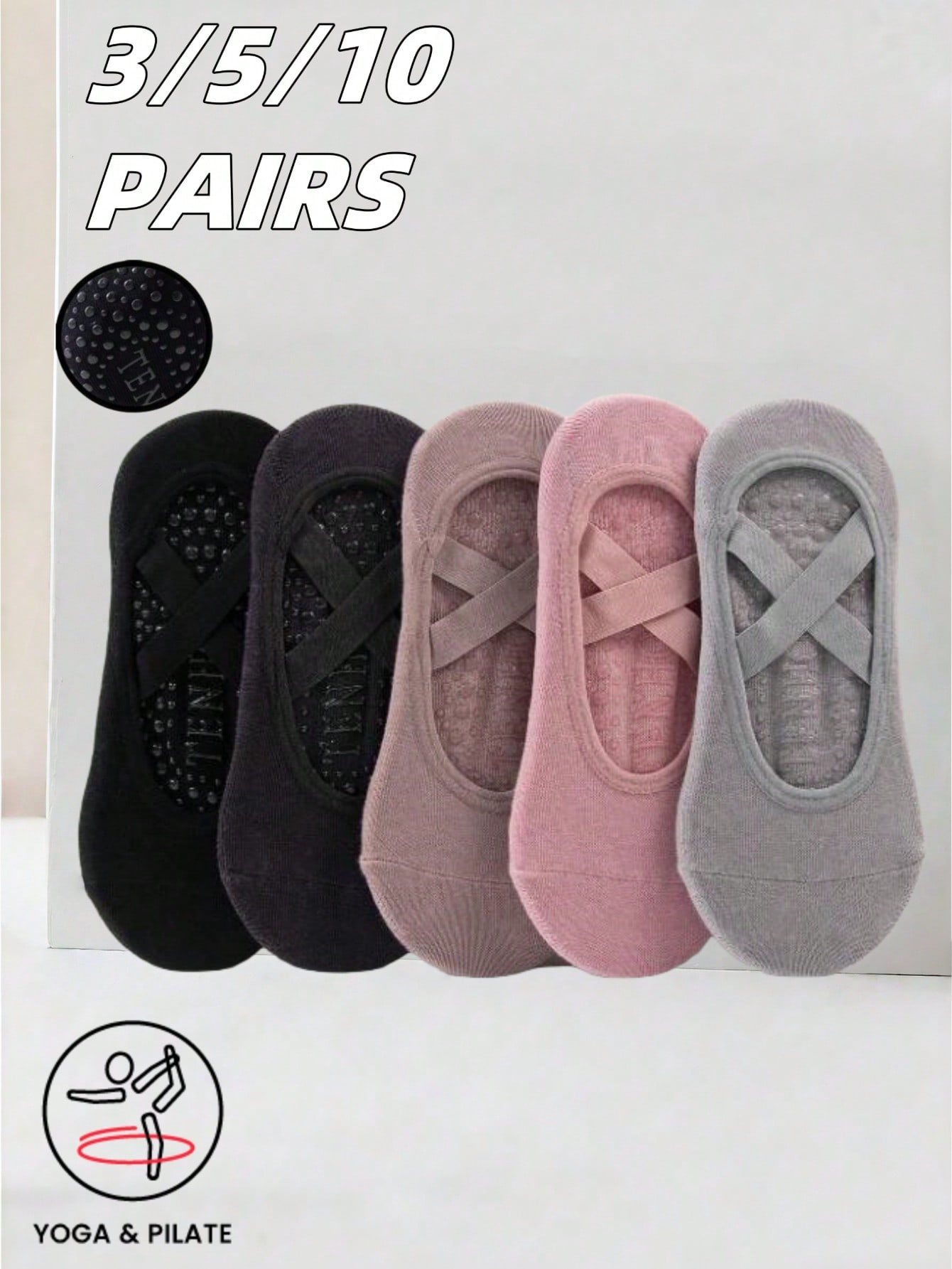 Anti-slip silicone sole yoga s - Pilates Yoga Fitness ulasan dan harga