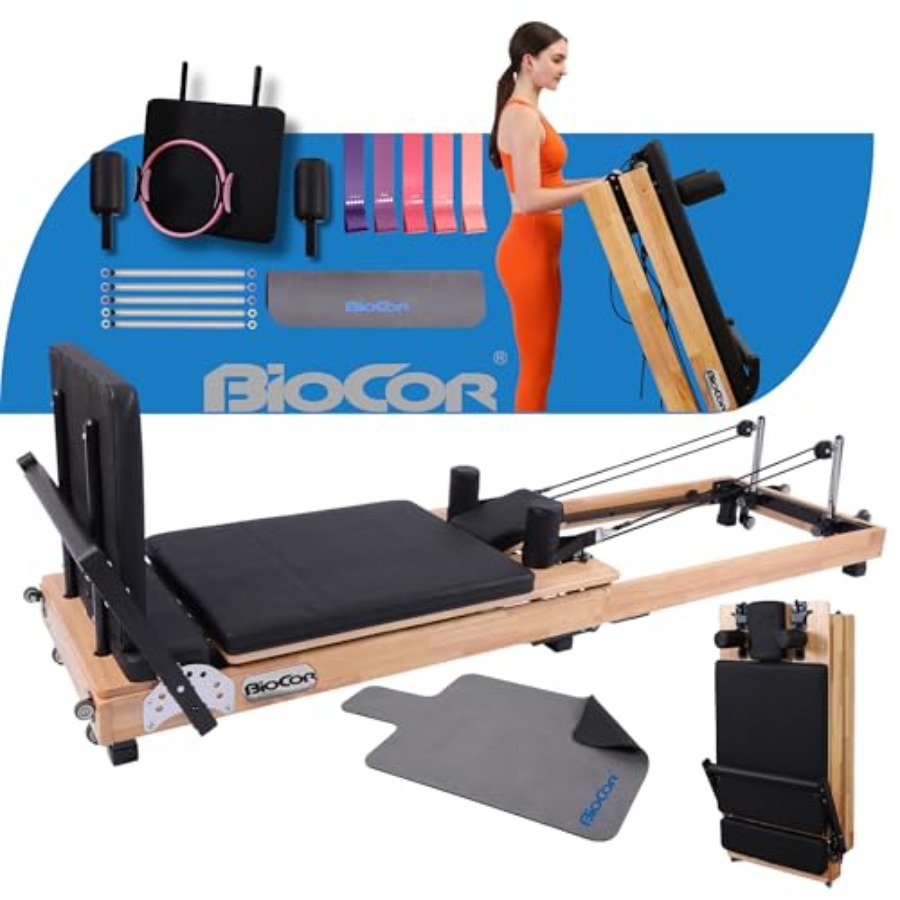 MAX4.0 Pilates Reformer Wood H - Home Pilates Yoga ulasan dan harga