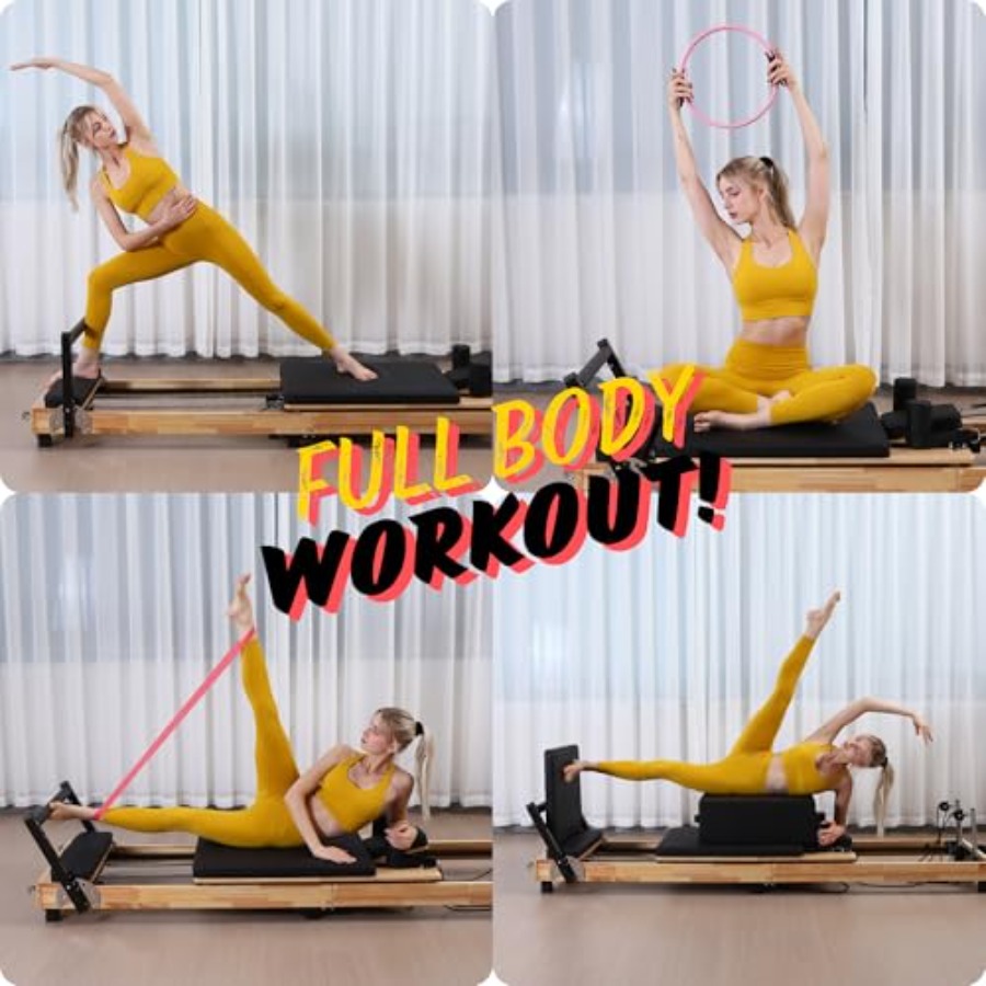 MAX4.0 Pilates Reformer Wood H - Home Pilates Yoga ulasan dan harga