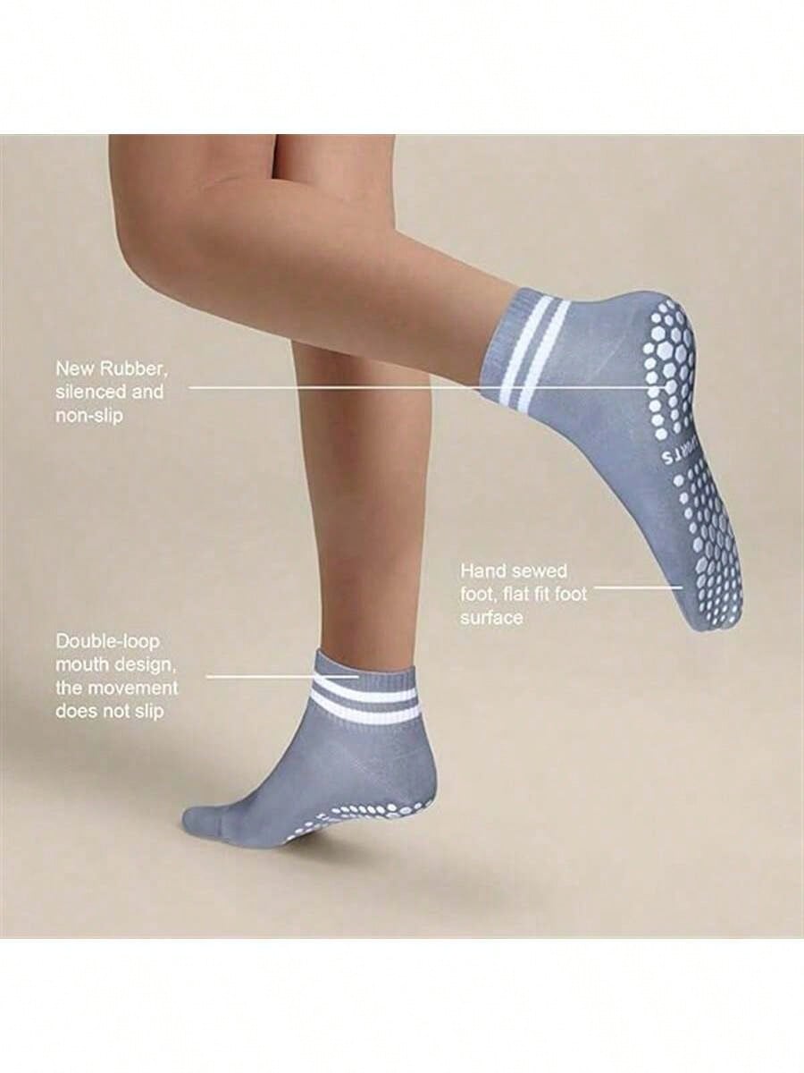5 Pairs Women Double Stripe No - Pilates Yoga Fitness ulasan dan harga