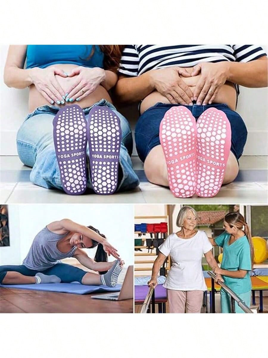 5 Pairs Women Double Stripe No - Pilates Yoga Fitness ulasan dan harga