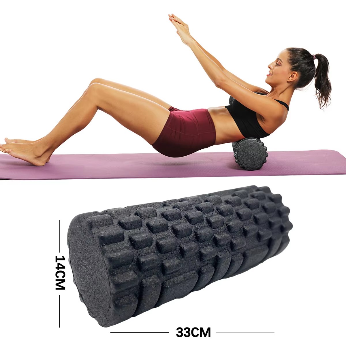 30/33cm Fitness Foam Roller Yo - Home Pilates Yoga ulasan dan harga