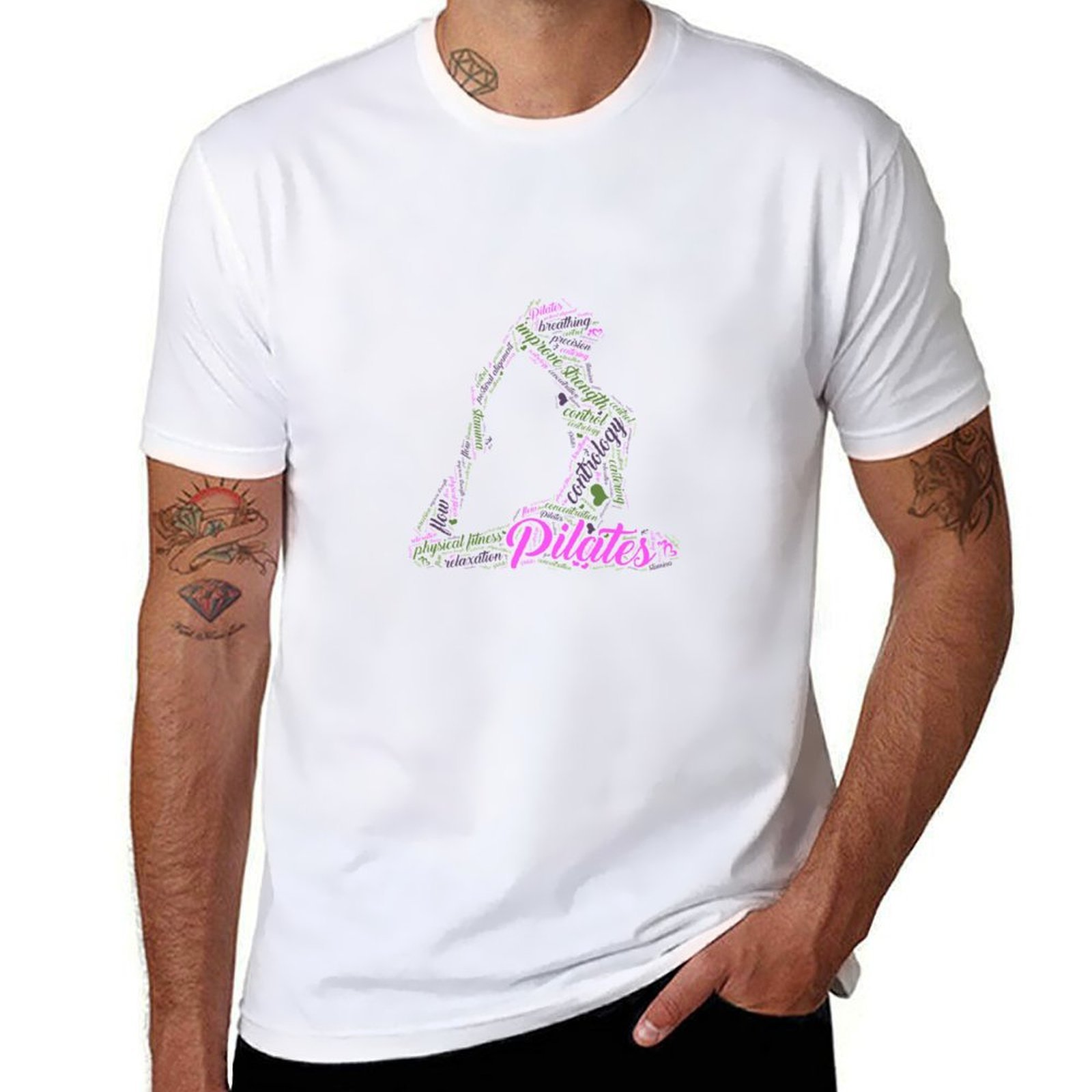 Womens Fun Word Cloud and Cute - Pilates Yoga Class ulasan dan harga
