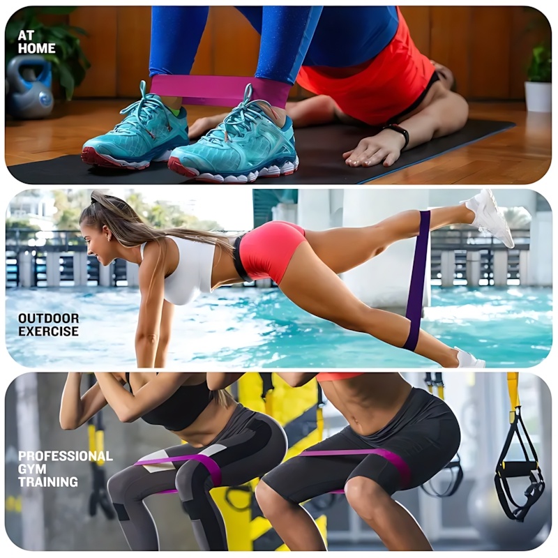 5Pcs Gradient Pink Latex Resis - Pilates X Yoga ulasan dan harga