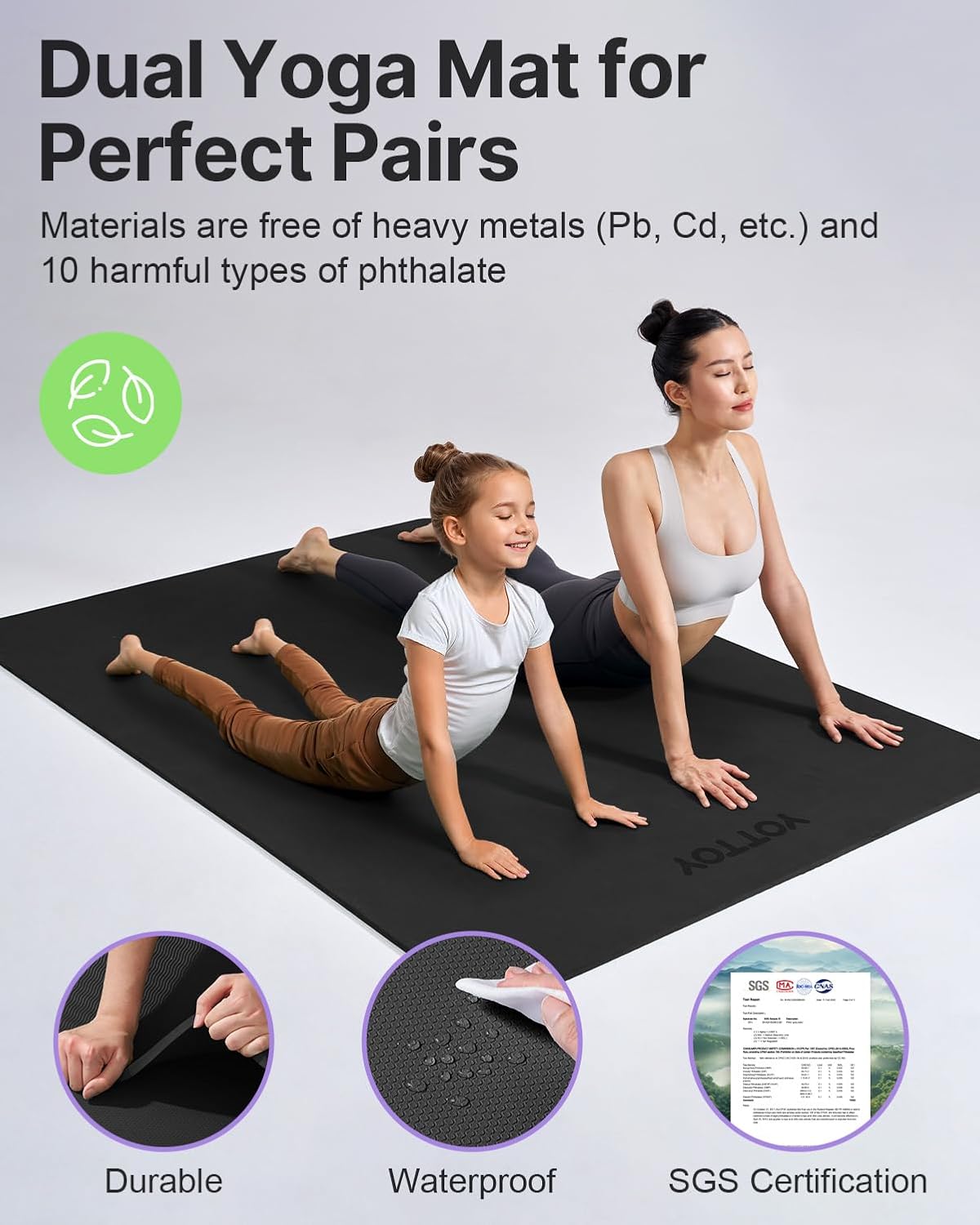 Large Yoga Mat 75x52x1/2in, Ex - Home Pilates Yoga ulasan dan harga