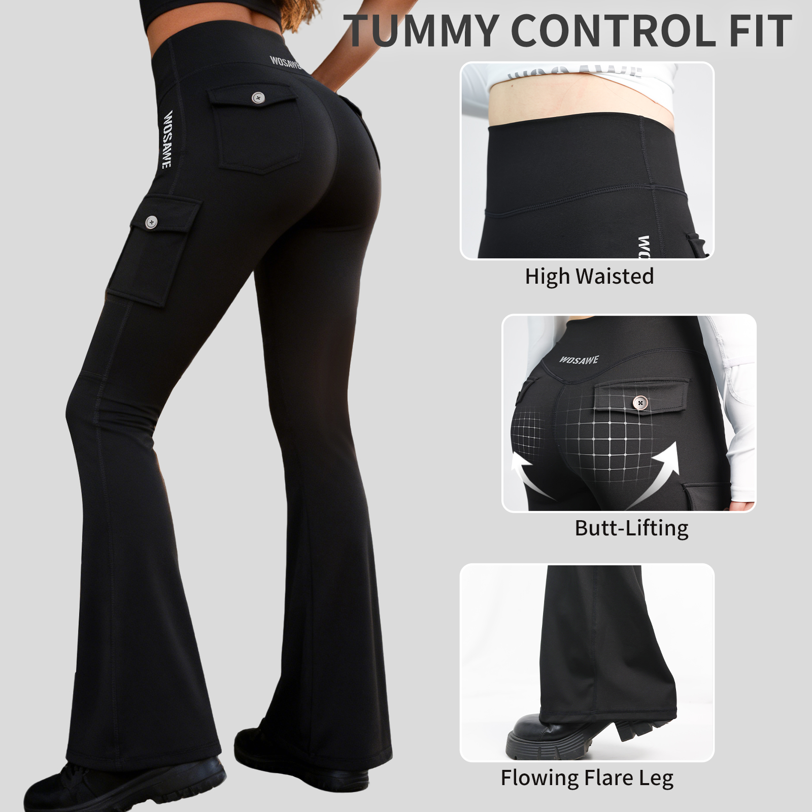 WOSAWE Women Motorcycle Flare  - Pilates Yoga Knee Pads ulasan dan harga