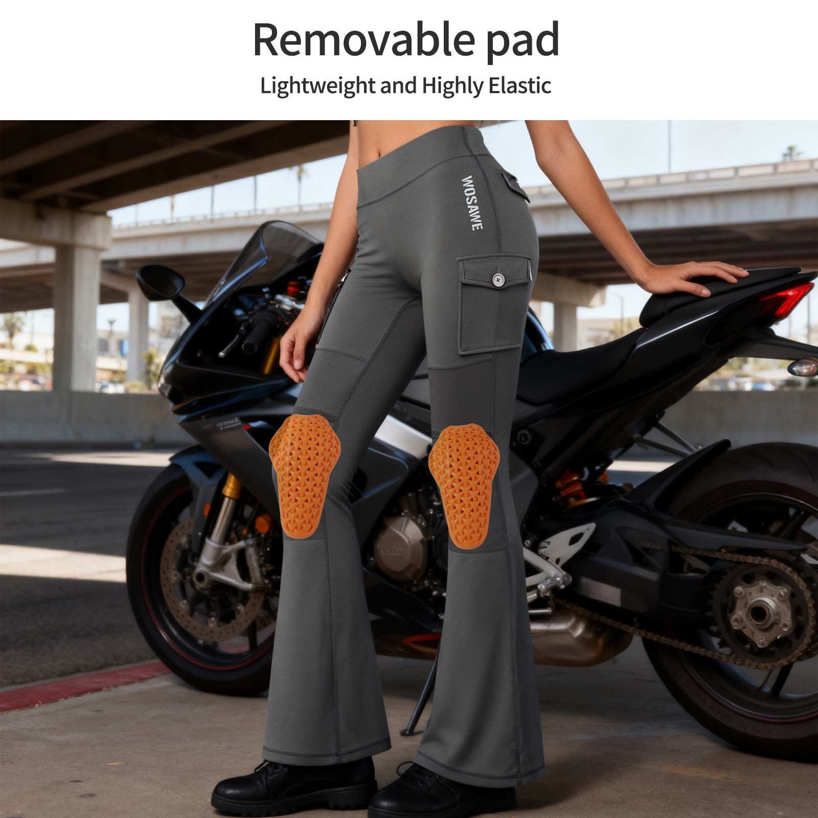 WOSAWE Women Motorcycle Flare  - Pilates Yoga Knee Pads ulasan dan harga