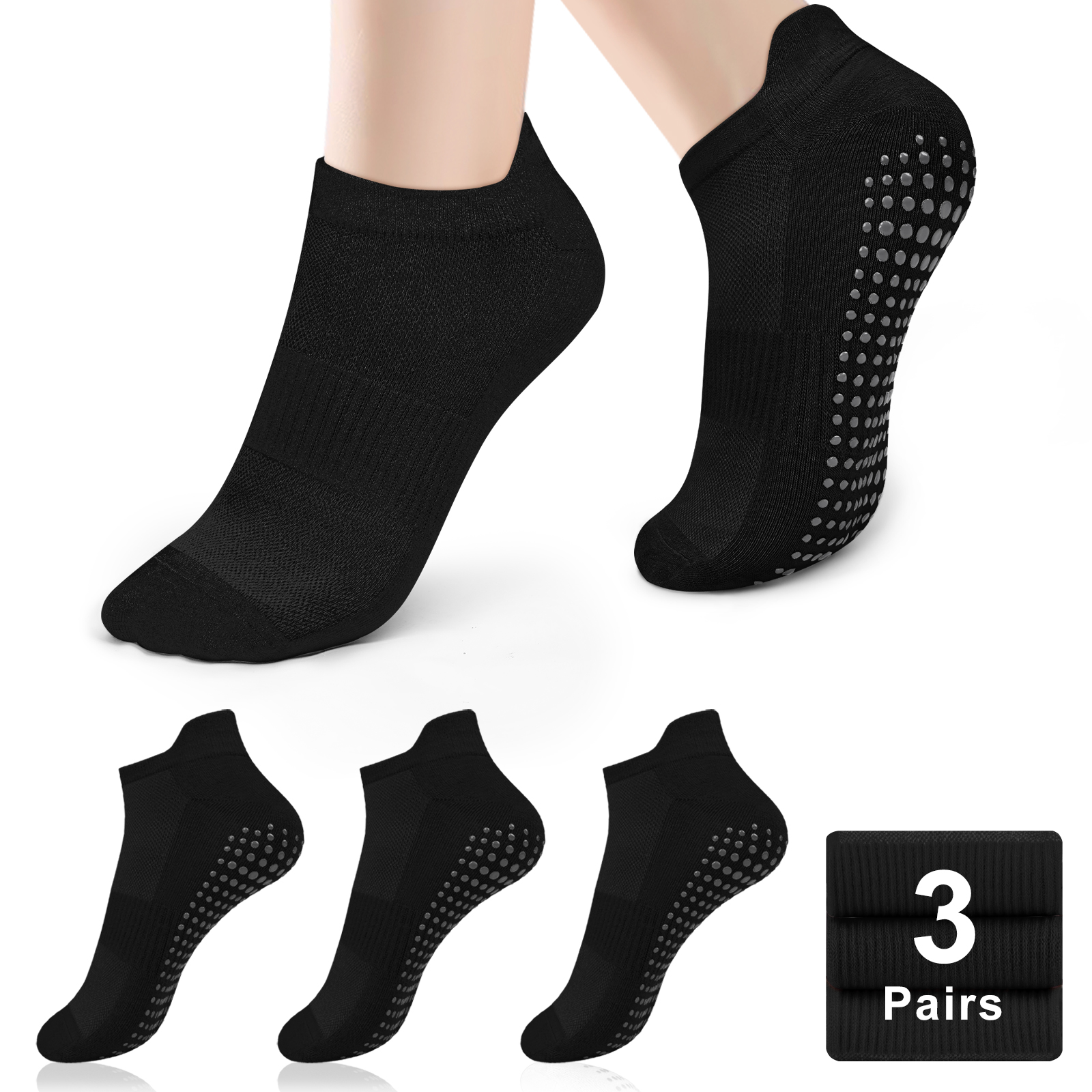 3 Pairs Yoga Socks Women Cotto - Pilates Yoga Gym ulasan dan harga