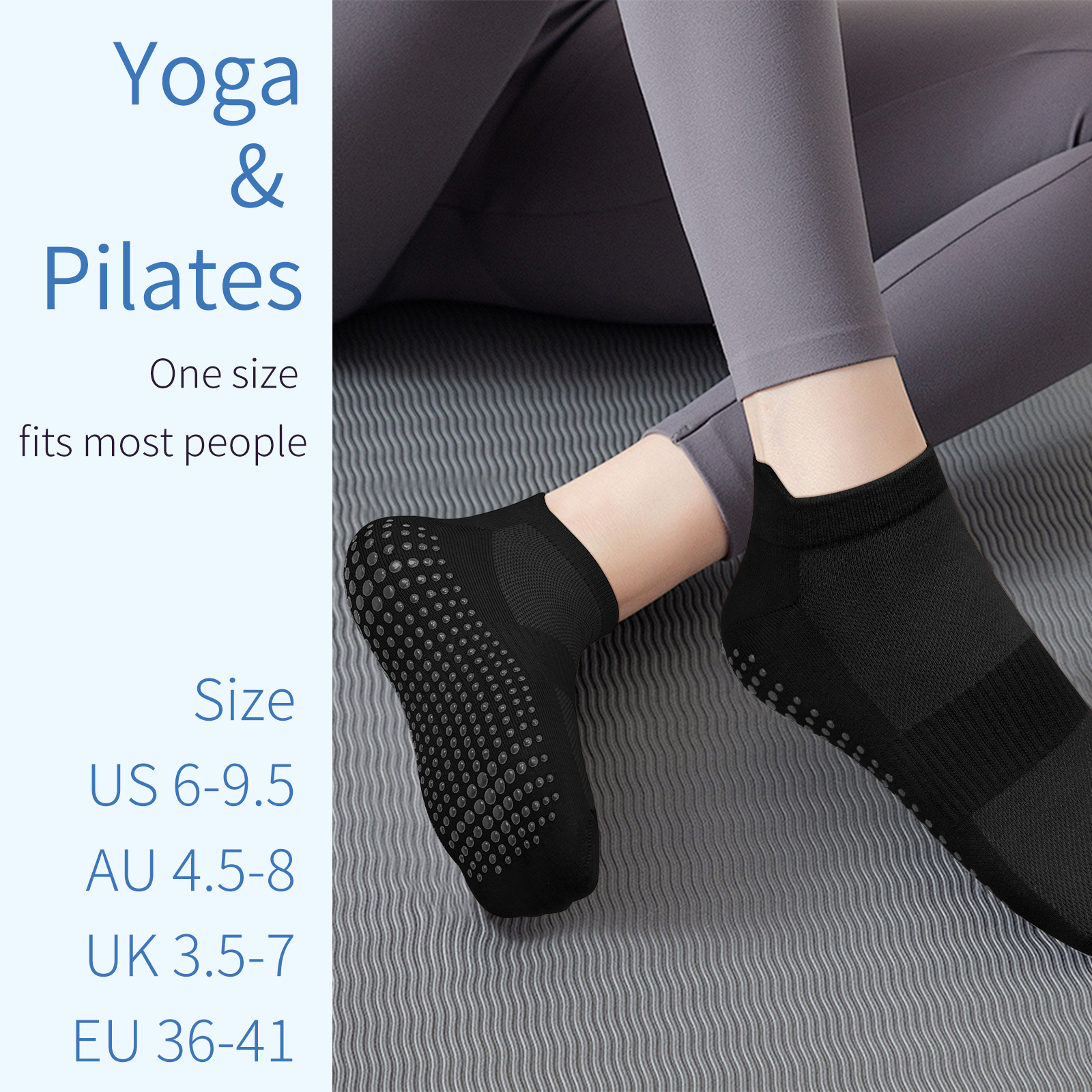 3 Pairs Yoga Socks Women Cotto - Pilates Yoga Gym ulasan dan harga