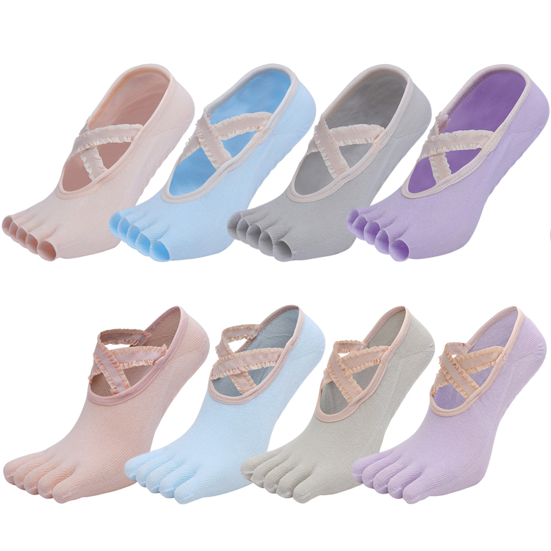 Five Finger Yoga Socks Lace Cr - Pilates Yoga Gym ulasan dan harga