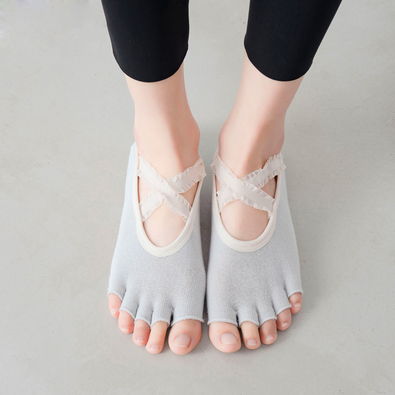 Five Finger Yoga Socks Lace Cr - Pilates Yoga Gym ulasan dan harga
